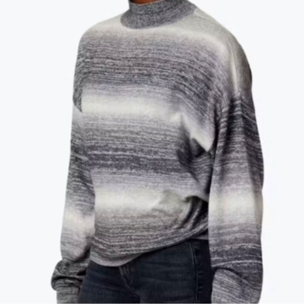 EUC Hudson Los Angeles Grey Gradient Alpaca Blend Sweater Medium